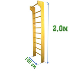 Стенка 2х1м с выносом (гимнастическая, шведская)