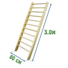 Стенка гимнастическая 3,0x0,8м (шведская)